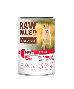 Raw Paleo Adult DUAL govedina/kunec z bučko