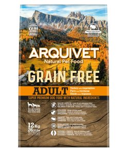 Arquivet Grain Free Adult Puran z zelenjavo briketi 12 kg - spredaj