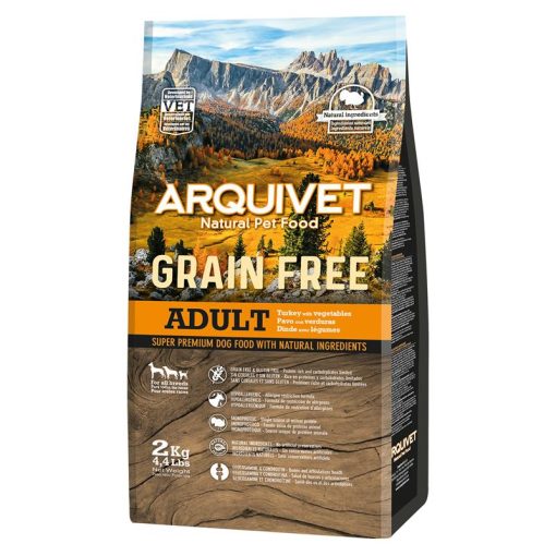 Arquivet Grain Free Adult Puran z zelenjavo briketi 2 kg