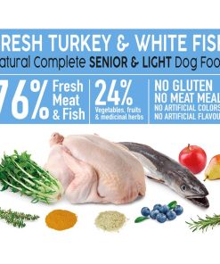 Fresh Turkey White Fish Senior Light - Puran in bela riba spredaj