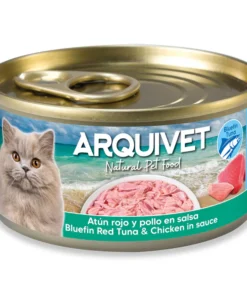 Modroplavuti tun in piščanec v omaki - mokra hrana za mačke