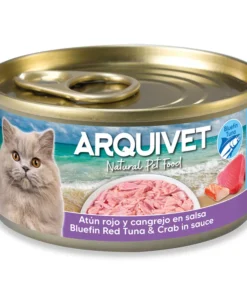 Modroplavuti tun in rakovica v omaki - mokra hrana za mačke