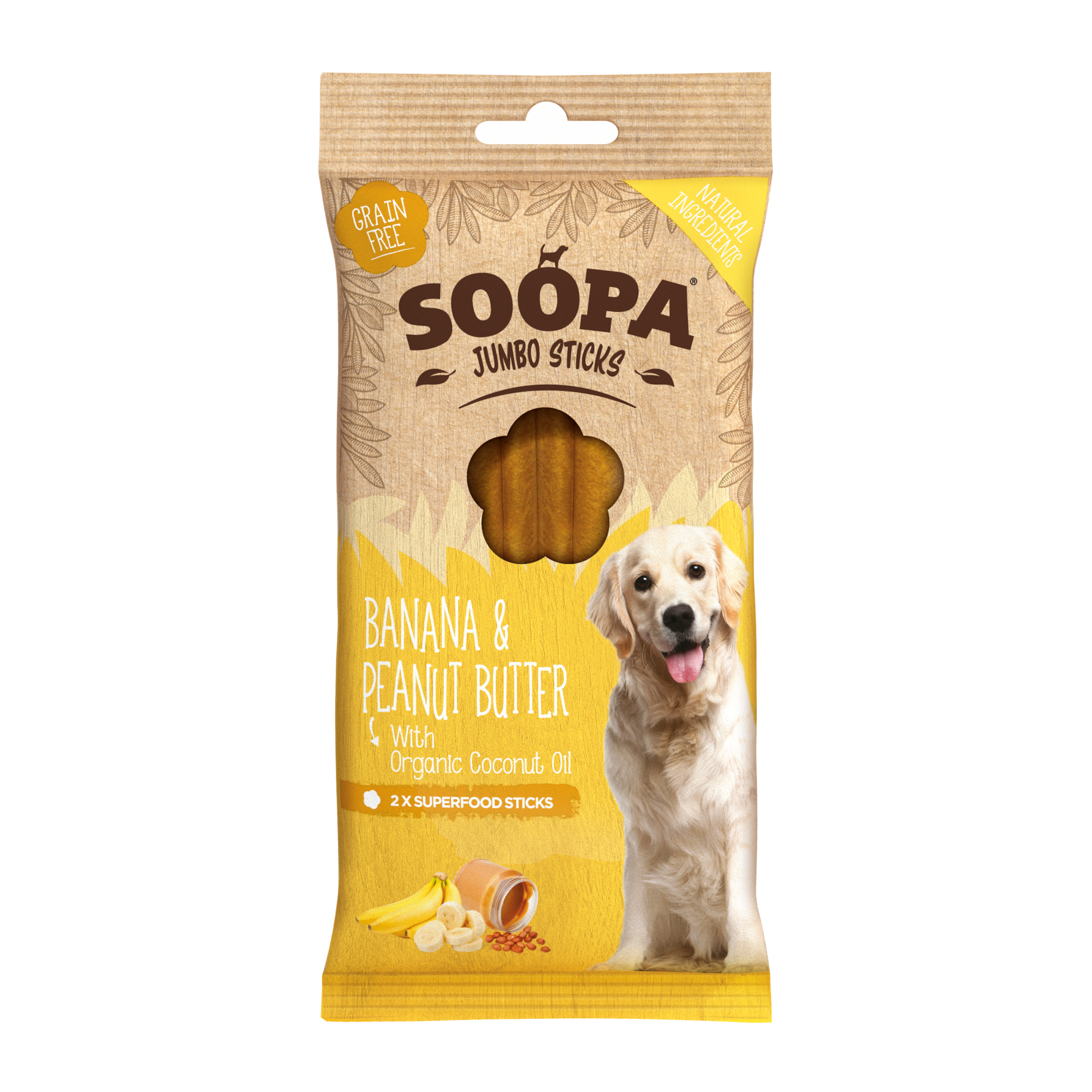 Jumbo Dental Sticks - Banana & Arašidovo maslo 2